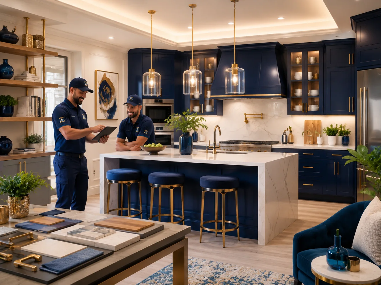 Kitchen interior design illustration